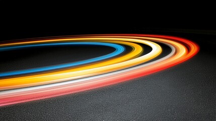 Glowing Light Trails Creating an Abstract Artistic Design