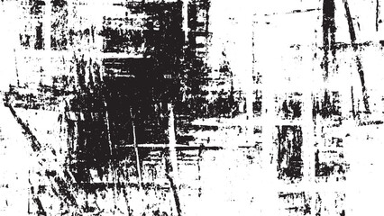 Abstract Grunge Splatter Line Pattern on white and transparent background. Abstract Black and White Brush Stroke Background