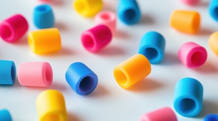 Colorful Small Cylinders Group on a Light Surface