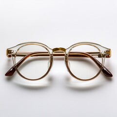 glasses on white background
