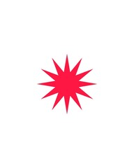 3D render of a red star symbol on white background