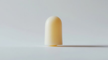 Minimalist Cream-Colored Object on Soft Background