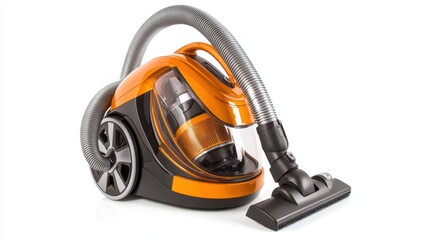 Fototapeta premium A vacuum cleaner with a built-in fragrance diffuser, placed on a bright white background.