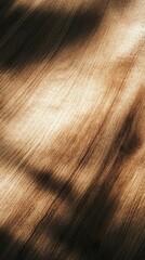Soft sunlight dances over the sleek wooden surface, revealing intricate textures and natural patterns. Shadows play gently, creating a serene atmosphere perfect for reflection and creativity