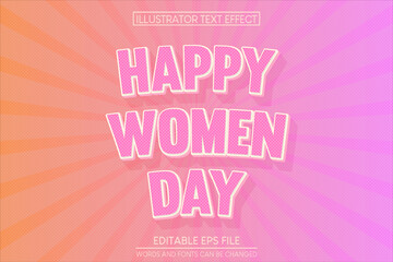 International womens day text effect