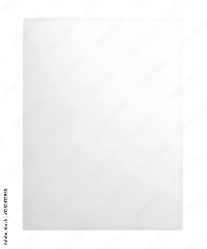 Fototapete white realistic blank paper page with transparent background. sheet paper mock up template for your 