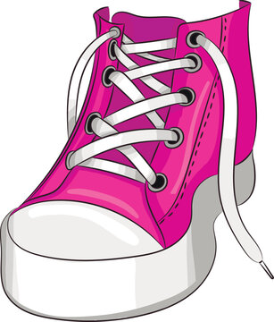 Right pink snicker isolated on white