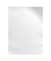 White realistic blank paper page with transparent background. sheet paper Mock up template for your design