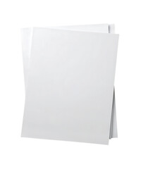 White realistic blank paper page with transparent background. sheet paper Mock up template for your design