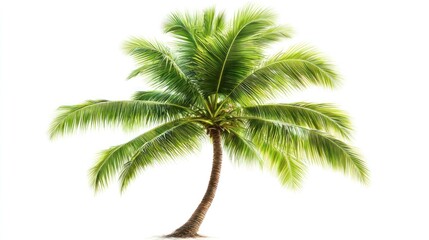 Tropical Palm Tree on White Background (2)
