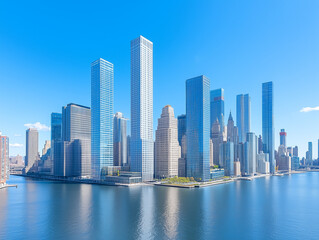 Obraz premium Modern skyscrapers in business district