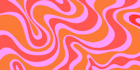Abstract Wavy Geometric Y2k Texture Vector Design. Cool Trendy Groovy Curvy Pattern. Psychedelic Trippy Liquid Colorful Backdrop.