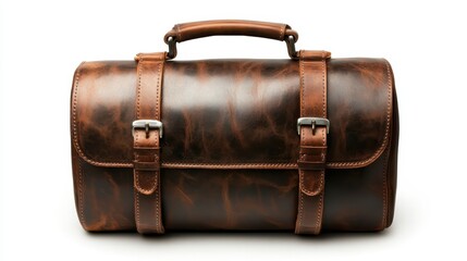A beautifully crafted brown leather briefcase showcasing its timeless design and quality, perfect for professionals and stylish individuals alike. Ideal for work and travel.