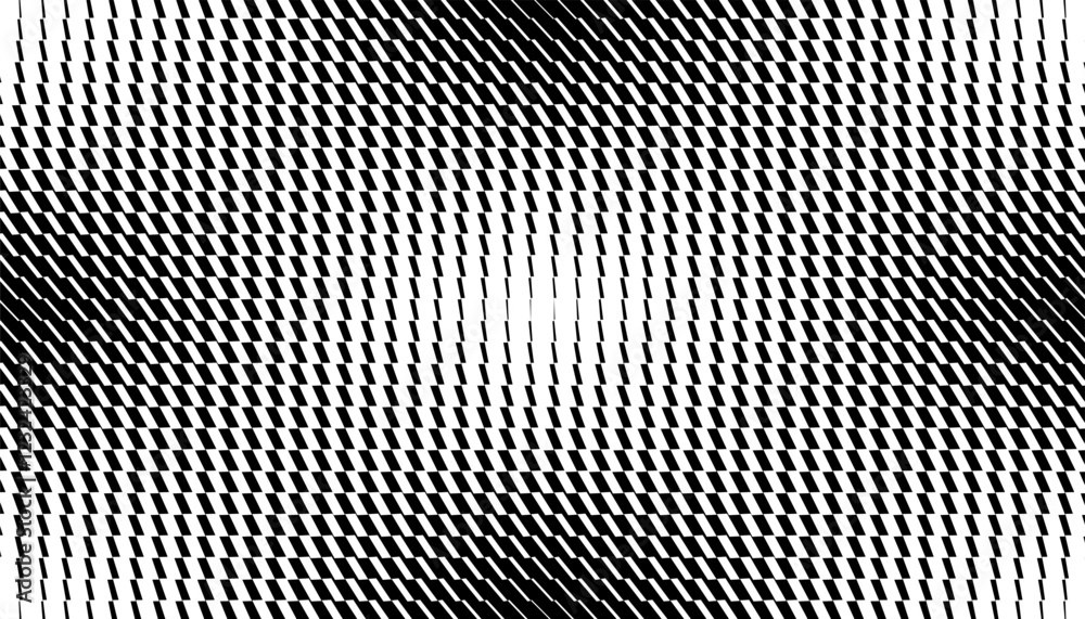 Poster black and white abstract geometric pattern with smooth transition effect. vector format illustration