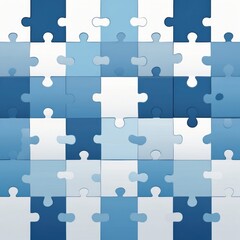 Naklejka premium Blue Puzzle Pieces Background for Creative Projects and Designs