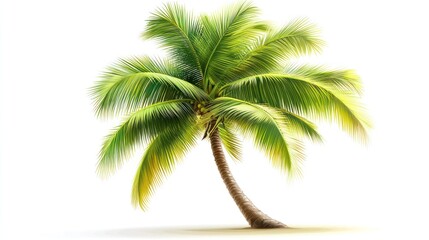 Tropical Palm Tree on White Background (3)