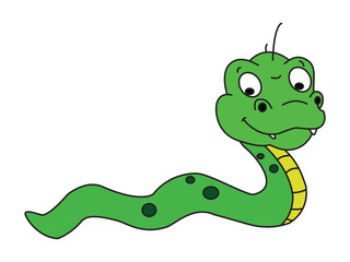 Vector illustration snake is watching