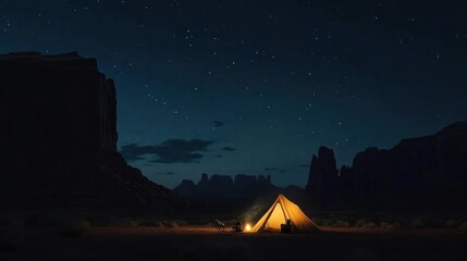 Night Camping Under the Stars in Monument Valley