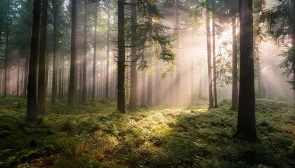 Fototapeta premium morning in the woods