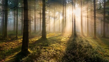 Obraz premium morning in the woods