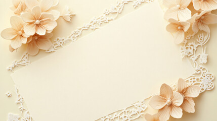 Floral border vintage card elegant design