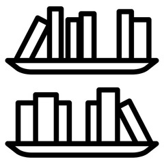  bookshelf icon vector illustration