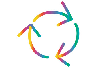 手描きの矢印　カラー02