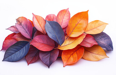 Fototapeta premium A vibrant display of autumn leaves in various shades, creating an enchanting backdrop for your fall-themed projects.