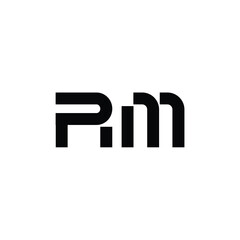 RM monogram logo design letter text name symbol monochrome logotype alphabet character simple logo