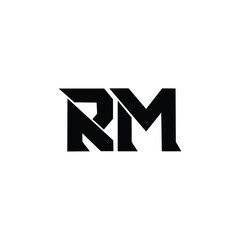 RM monogram logo design letter text name symbol monochrome logotype alphabet character simple logo