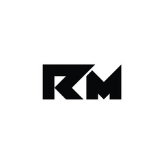 RM monogram logo design letter text name symbol monochrome logotype alphabet character simple logo