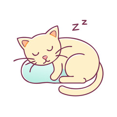 cat nap icon, cat nap vector illustration-simple illustration of cat nap, perfect for cat nap logos and icons