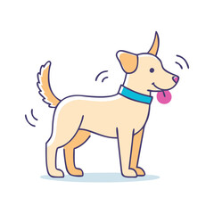 dog icon, dog vector illustration-simple illustration of dog, perfect for dog logos and icons