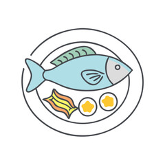 fish food icon, fish food vector illustration-simple illustration of fish food, perfect for fish food logos and icons