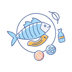 fish food icon, fish food vector illustration-simple illustration of fish food, perfect for fish food logos and icons