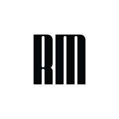 RM monogram logo design letter text name symbol monochrome logotype alphabet character simple logo