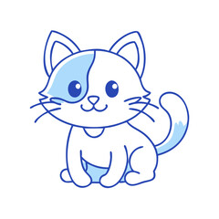 Obraz premium kitten icon, kitten vector illustration-simple illustration of kitten, perfect for kitten logos and icons