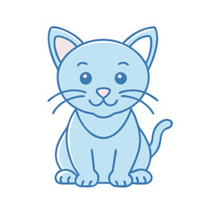 kitten icon, kitten vector illustration-simple illustration of kitten, perfect for kitten logos and icons