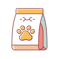 pet food bag icon, pet food bag vector illustration-simple illustration of pet food bag, perfect for pet food bag logos and icons