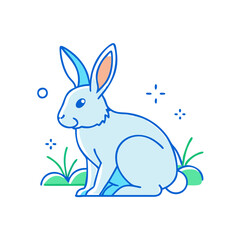 rabbit icon, rabbit vector illustration-simple illustration of rabbit, perfect for rabbit logos and icons