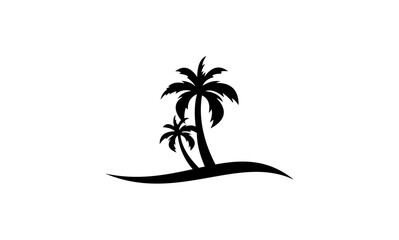 palm tree logo vector