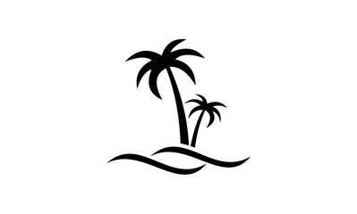 palm tree logo vector