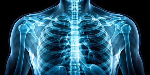 x ray image of human chest