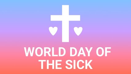 Obraz premium World Day of the Sick web banner design illustration 