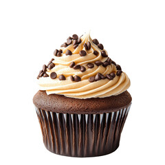 Delicious cupcake isolated on transparent background