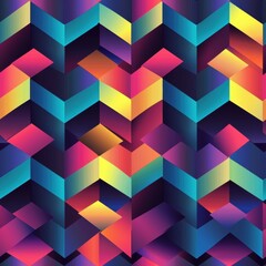 Vibrant geometric patterns with gradient hues