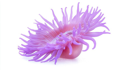 Obraz premium vibrant purple sea anemone with long, flowing tentacles, showcasing its unique beauty in marine environment