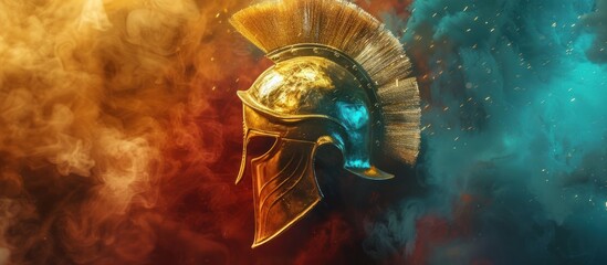 Golden Spartan Helmet in Smoke