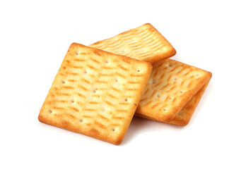 A  crackers on white background