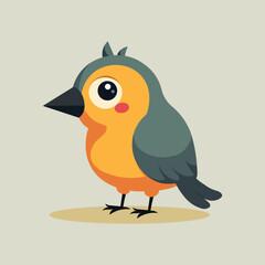 Elegant bird vector with soft shading and a semi-realistic look, great for nature-themed illustrations and branding